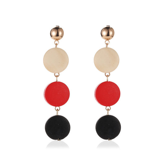 Korean Fashion Earrings Creative Wooden Tassel Earrings Women