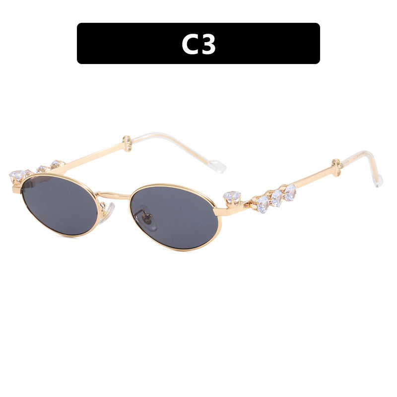 Diamond Oval Metal Optical Frame