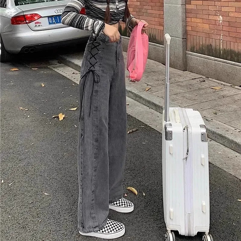 SpringSummer New Straight Loose All-matching Slimming Wide-leg Pants