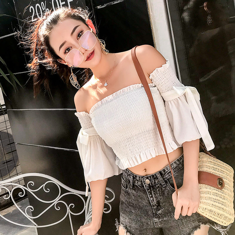 Off shoulder short sleeve