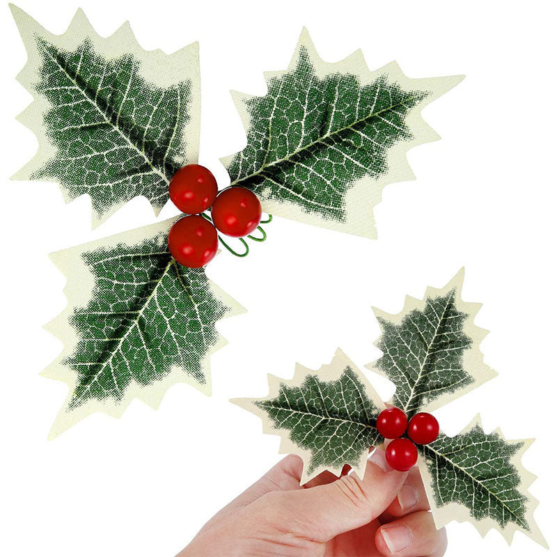 Christmas Leaves Plus Red Fruit Christmas Tree Decorations