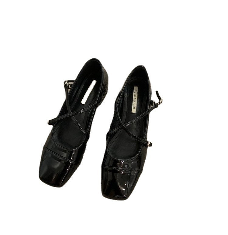 Women's  Red Cross Buckle Mary Jane Shoes