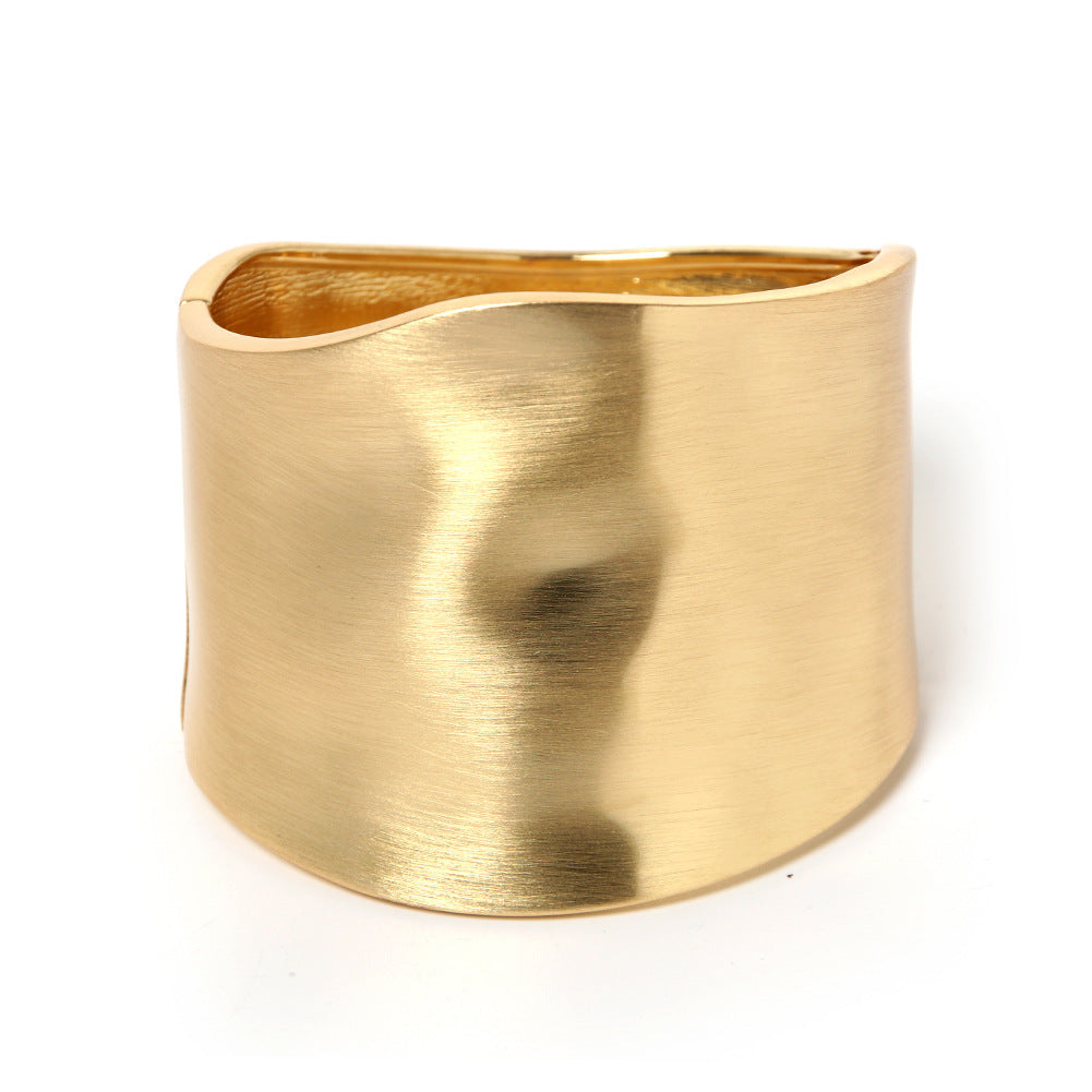 Exaggerated Wide Side Bracelet Minimalist Spring Clasp Bracelet