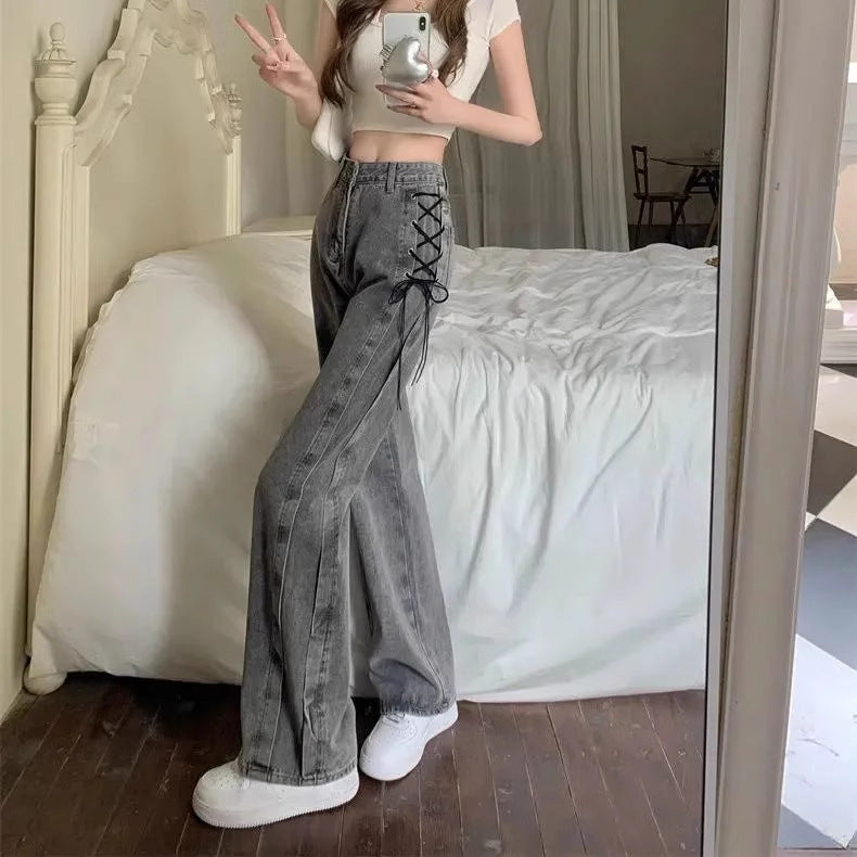 SpringSummer New Straight Loose All-matching Slimming Wide-leg Pants