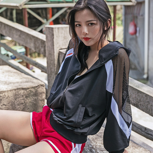 Mesh stitching breathable jacket