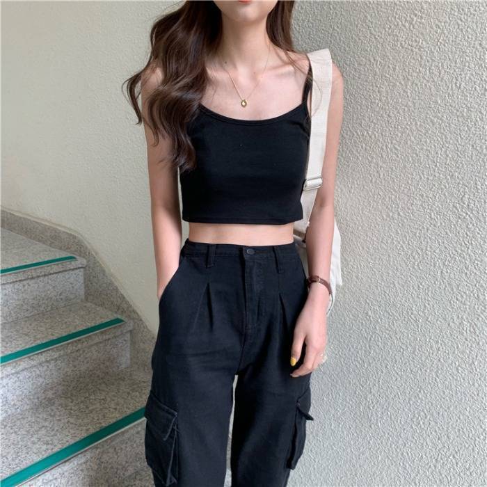 Slim-fit Camisole Vest Women's Outer Wear Short Top