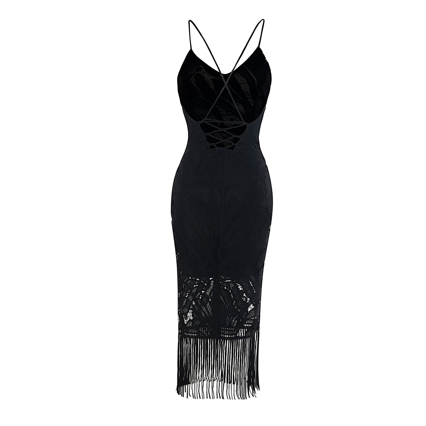 Women's fringed lace dress
