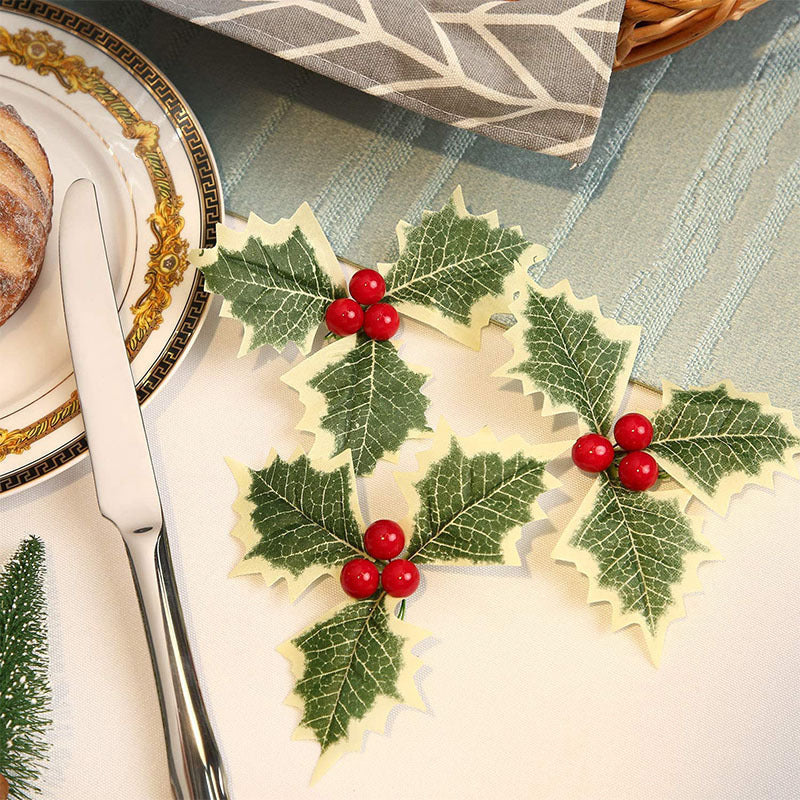 Christmas Leaves Plus Red Fruit Christmas Tree Decorations