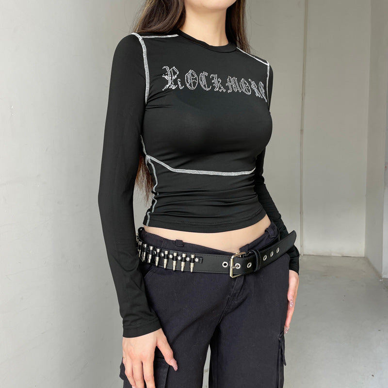 Fashion Letter Fitted Short T-shirt