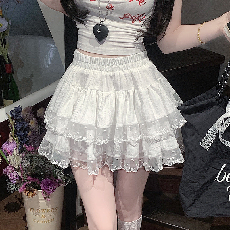 Women's Patchwork Cake Hot Girl Short Skirt