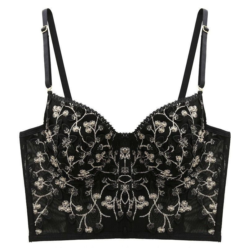 Women's French Embroidery Lace Bra