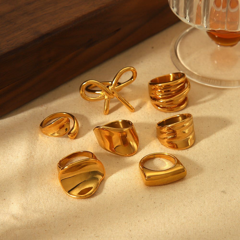 Women's 18K Gold Stainless Steel Ring